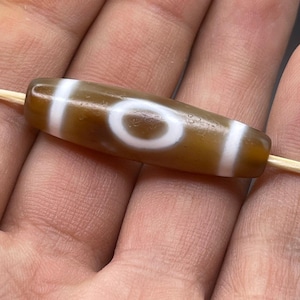 Wonderful Ancient Himalayan Agate Stone Beautiful Design Rare Lovely Eye Banded Dzi Amulet Bead