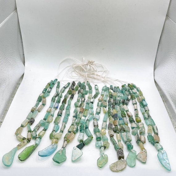 SALE lot 10 Antique Roman Glass Rare Beads Strand… - image 1