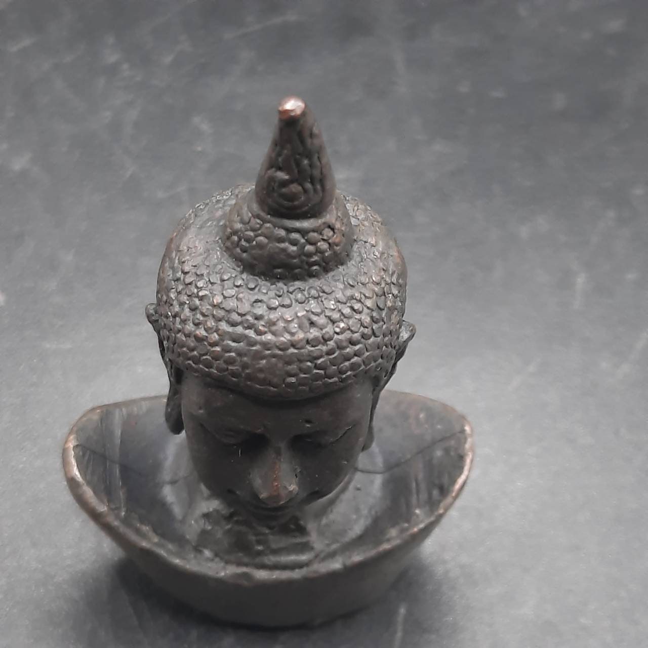 青銅製古代彫刻仏像 青銅製仏像☆音声菩薩像 漆古色仕上 高さ：約38cm☆喜多敏勝作