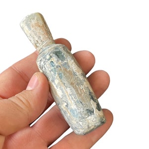 Wonderful Ancient Old Iridescent Roman Glass Unique Rare Antique Bottle