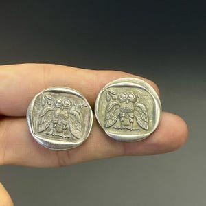 Authentic 2 coins Ancient Greek Bronze Tetradrachm Athens Attica Owl Coins In excellence Condition