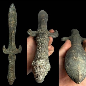 Bella spada corta in bronzo antico antico romano da collezione circa 100-300AD