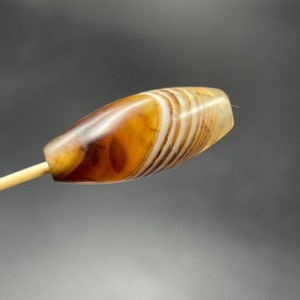 Beautiful Color Antique Old Banded Sulaimany Agate Stone Bead Amulet