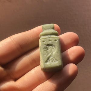 Uralter Nah-Östlicher Jaspis Intaglio Siegelstein Gravurstempel Anhänger