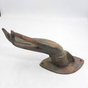 Antique Roman Bronze Hand Sculpture Door Handle: Lotus Mudra