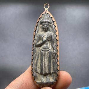 Antique Ancient Near Eastern Old Bronze Buddha Figure Rare Amulet Pendant