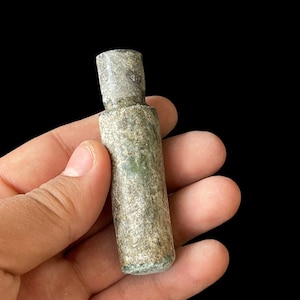 Superb Ancient Old Iridescent Roman Glass Unique Rare Antique Bottle