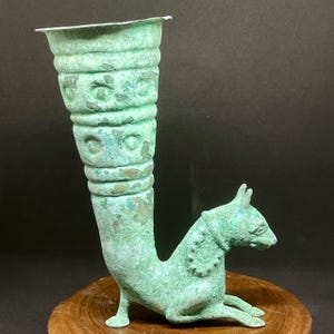 Museum Quality Ancient Greek Bronze Rhyton In The Form Of wild Animal Circa 4th-6th Century BCE