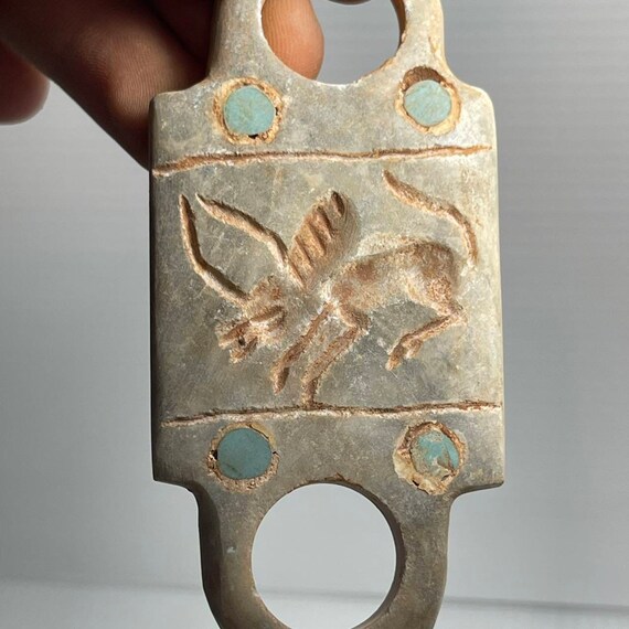 Beautiful Antique Old Hard stone Carved amulet Bu… - image 2