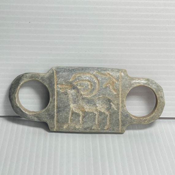 Unique piece Vintage Ancient Old Hard stone Deer … - image 1