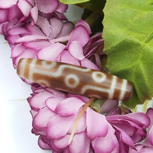 Beautiful Genuine Ancient High Quality Very Old Tibetan Powerful 9 Eye Lucky Old Agate Dzi Bead