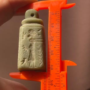 Uralter Nah-Östlicher Jaspis Intaglio Siegelstein Gravurstempel Anhänger