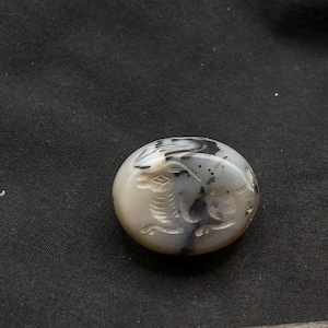 Near Eastern old chalcedony Agate stone Ancient Seal stamp old bead