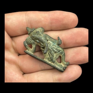 Very Rare Ancient Gandhara bronze Elephant as Bezel Amulet
