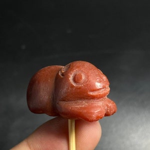 Wonderful Ancient Roman Agate Stone Carved Animal Statue Bead Amulet
