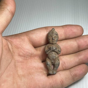 100AD Unique Ancient Roman bronze baked baby Figurine