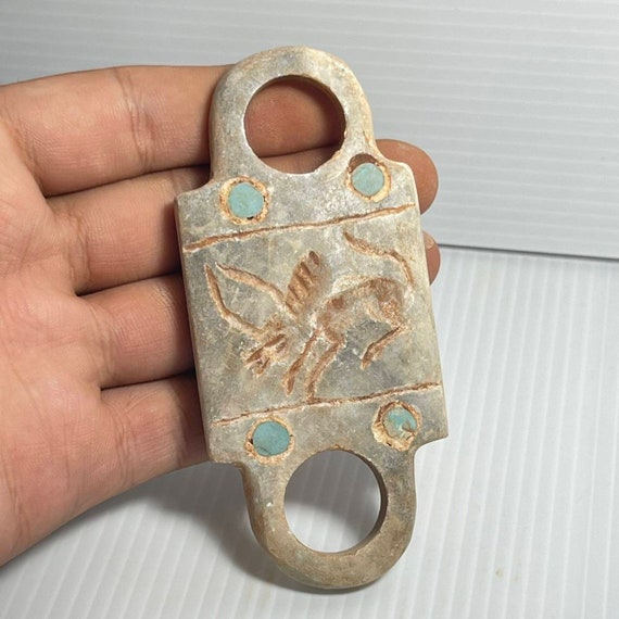 Beautiful Antique Old Hard stone Carved amulet Bu… - image 3