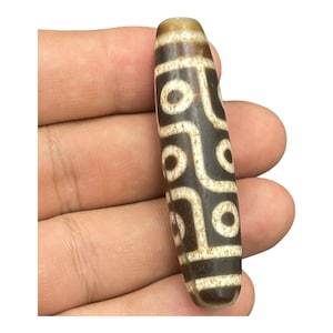 Unique Ancient indo Tibetan Antique old Agate 9 Eyes motif dzi bead Amulet