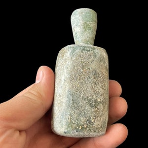 Super Ancient Old Iridescent Roman Glass Unique Rare Antique Bottle