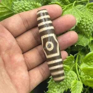 Unique Ancient Tibetan Himalayan Agate 3 Eye Rare Powerful Amulet Old Chung Dzi Bead