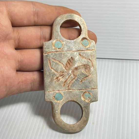 Beautiful Antique Old Hard stone Carved amulet Bu… - image 1