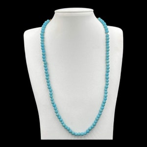 Beautiful Antique Old blue Mosaic Glass Beads Wonderful Necklace
