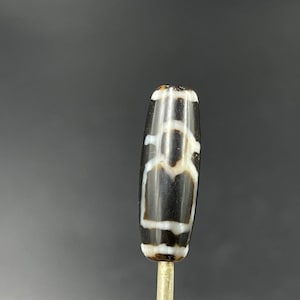 Extremely Rare Powerful Old Antique Tibetan Dzi Bead With Ancient Ghost Eyes Powerful Ancient Dzi Bead Collectable Bead