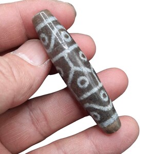 Authentic Ancient Tibetan Agate Dzi Bead: Rare Himalayan Amulet