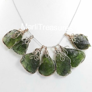 1 Piece 100% Natural Moldavite Pendant, Genuine Moldavite Tektite, Big piece Raw Moldavite Pendant, Moldavite Pendent From Czech Republic