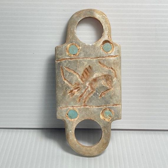 Beautiful Antique Old Hard stone Carved amulet Bu… - image 6
