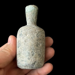 Spectacular Ancient Old Iridescent Roman Glass Unique Rare Antique Bottle