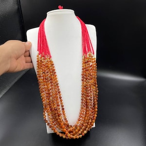 Great Deal Sale lot 10 Strands Necklace Beautiful Authentic Antique Old Orange Carnelian Agate Stone Rare Beads Necklace