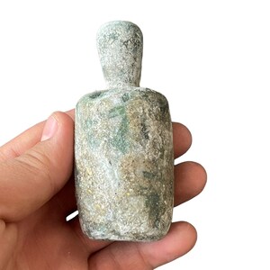 Stunning Ancient Old Iridescent Roman Glass Unique Rare Antique Bottle