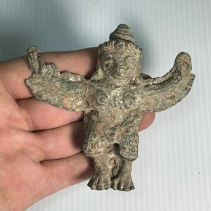 Unique Ancient Near Eastern Old bronze beast Figurine Statue