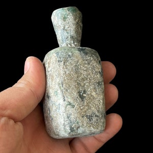 Wonderful Ancient Old Iridescent Roman Glass Unique Rare Antique Bottle