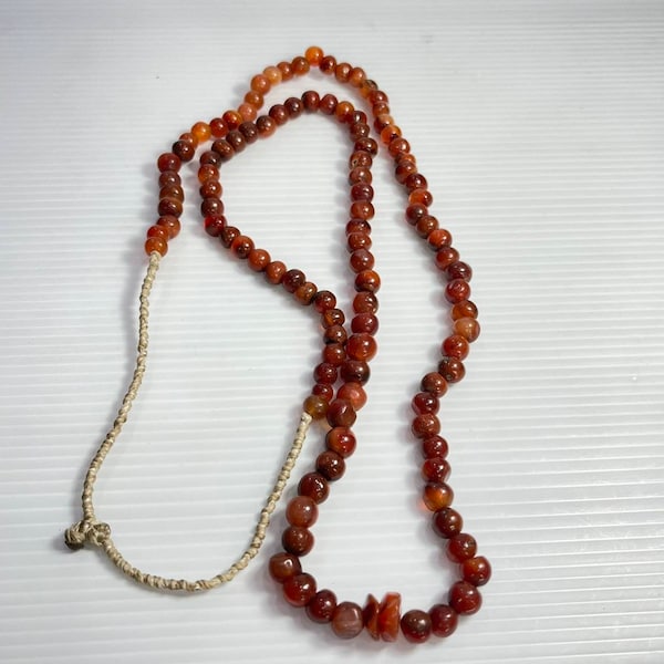 Beautiful Very Rare Natural Old Carnelian Agate stone beads lot beads long Necklace for jewelry Making etc....