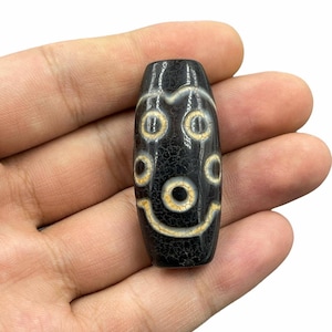 Authentic Powerful Ancient Tibetan Agate 7 Eye Rare Beautiful Lucky Amulet Dzi Bead