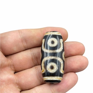 Genuine Authentic Ancient Tibetan Powerful Agate 6 Eye Rare Beautiful Lucky Amulet Dzi Bead