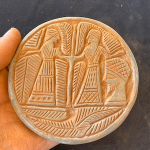 Beautiful Near Eastern Ancient Stone Roman Kings Engraved Rare Relief Tile