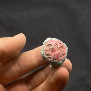 Extremely Rare Ancient Roman Style Bronze with jasper intaglio Stone Ring With Rare Patina