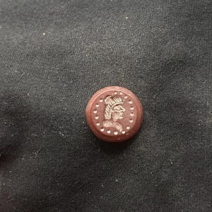 Ancient Roman king intaglio Gemstone Carnelian Seal Stamp Cabochon