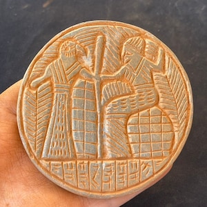 Unique Near Eastern Ancient Stone Amazing Engravings Rare Relief Tile Tablet