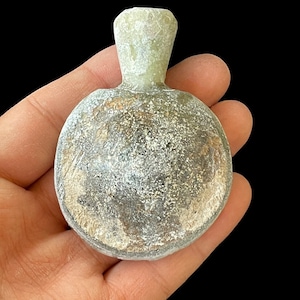 Wonderful Ancient Old Iridescent Roman Glass Water Drinking Unique Rare Antique Bottle