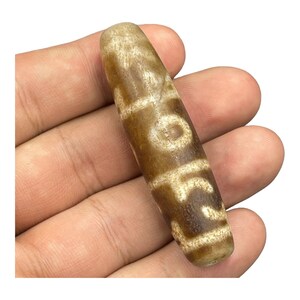 Beautiful Authentic Ancient Old Tibetan Himalayan Agate Rare stripes eyes Amulet Dzi Bead