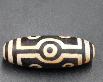 Wonderful Ancient Tibetan Agate 7 Eyed dzi Big bead Amulet