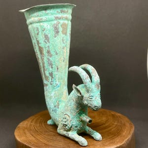 Collective Ancient Greek Bronze Rhyton In The Form Of Ram/Goat 4th-6th Century BCE