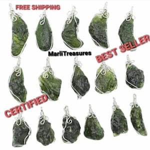 100% Natural Moldavite/ genuine Moldavite tektite / Raw Moldavite Pendant/ Authentic Moldavite / Moldavite From Czech Republic