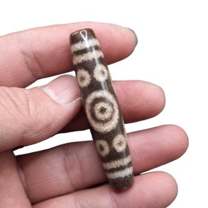 Authentic Ancient Tibetan Agate Dzi Bead: Himalayan Amulet Stone