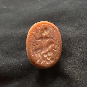 Very Rare Old Jasper Ancient Roman Seal Stone Stamp Bead