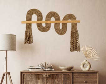 rope art modern boho wall rope home decoration fringles minimalist decor designs element natural jute sisal